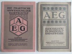 AEG Household Appliances Catalgoues 1911 and 1913.