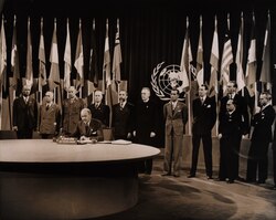 The United Nations was created in San Francisco in 1945, when the United Nations Charter was signed at the San Francisco Conference.