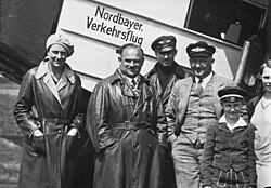 Hermann Köhl 1930 second from the left