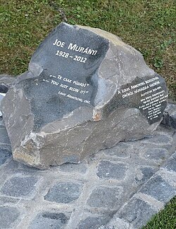 A monument to Joe Muranyi in Bánk, Hungary.