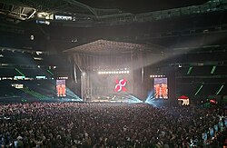 The Bernabéu hosting a concert on 26 April 2024