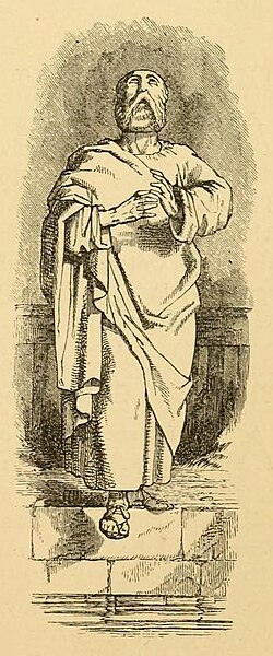 "The Astrologer who Fell into a Well" – John Tenniel's illustration from an 1884 edition of Aesop's fables, based on a story about Thales of Miletus