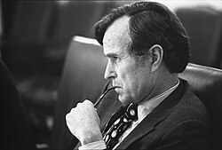 Director of Central Intelligence Bush at a meeting following the assassinations of Francis E. Meloy Jr. and Robert O. Waring in Beirut in 1976