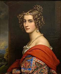 Amalia von Schintling in a painting for the Gallery of Beauties in 1826