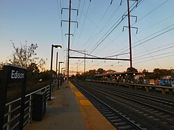 Edison station, located in the township of Edison, is a stop on New Jersey Transit's Northeast Corridor Line
