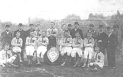 Small Heath F.C., champions of the inaugural Football League Second Division in 1892–93