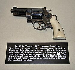 Patton's well-known custom ivory-handled revolver