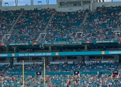 Dan Marino on the Honor Roll in-between his two "Marks Brothers" WRs Mark Clayton and Mark Duper.