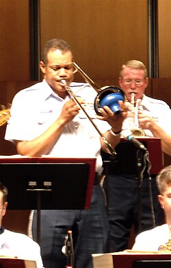 A plunger in use