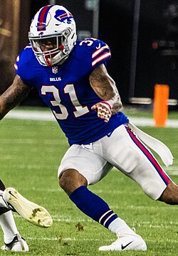 Marlowe with the Buffalo Bills in 2018