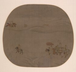 Khitan hunters in a painting by Chen Juzhong, 1196