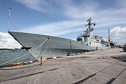 The F-22P frigate built by Hudong-Zhonghua for the Pakistan Navy