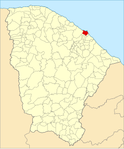 Location on a map of municipalities of Ceará