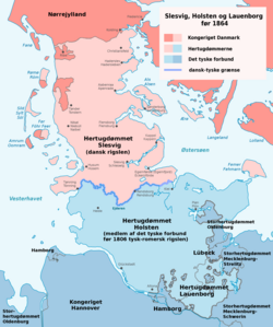 Schleswig, Holstein, and Lauenburg before the war.