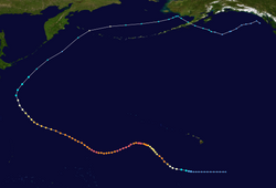 Path of a tropical cyclone