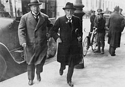 Erzberger and Minister Eduard David in Berlin, May 1919
