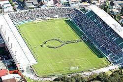 Aerial view of Alfredo Jaconi Stadium