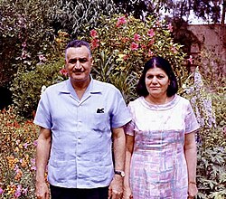 Nasser with his wife Tahia in his home in Cairo in 1969