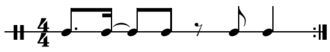 "Bo Diddley beat"[116]/Son clave Playⓘ.