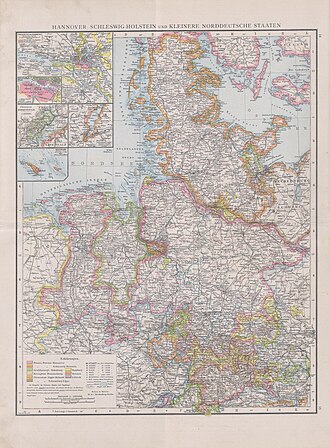 Hannover, Schleswig-Holstein and small Northern German States (1890)