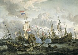The Four Days' Battle during the Second Anglo-Dutch War, 1–4 June 1666