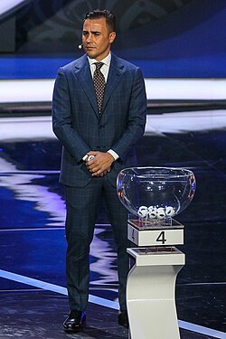 Italian World Cup winner Fabio Cannavaro in Moscow at the 2018 World Cup draw