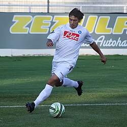 Lavezzi in 2009, during his spell with Napoli