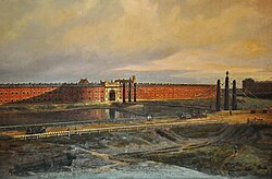 Brest Fortress on a painting by Marcin Zaleski from 1846