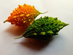 Ripe and unripe fruits