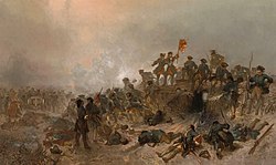 Dutch troops at the Battle of Malplaquet, 11 September 1709
