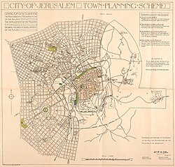 William McLean's 1918 plan was the first urban planning scheme for Jerusalem. It laid the foundations for what became West Jerusalem and East Jerusalem.[26]