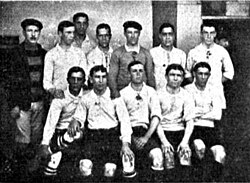 In the 1910 edition Uruguay wore the light blue shirt for the first time