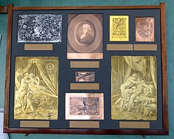 Selection of early etched printing plates from the British Museum