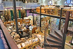 Leakey's Bookshop, a used bookstore located in a listed building of Inverness