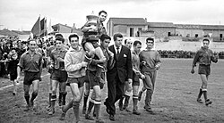 UD Alginet celebrating the Copa de l'Esportivitat in 1959