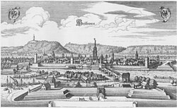 Heilbronn in 1643. Engraving by Matthäus Merian