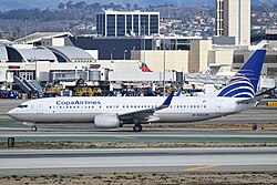 Since 1980, the Boeing 737 has been a backbone for the medium-long haul expansion of Copa Airlines. Pictured; a Boeing 737-800 at LAX.