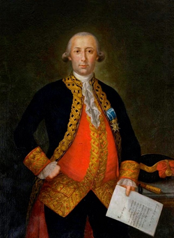 Portrait of Gálvez displayed at the United States Capitol, by Mariano Salvador Maella