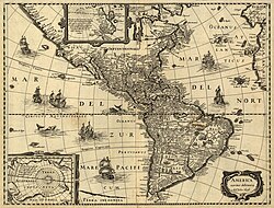 17th c. Dutch map of the Americas