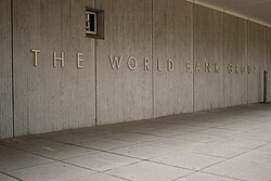 The World Bank Sign on the building