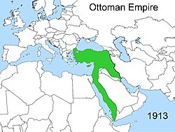 Ottoman Empire in 1913 (in green)