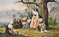 The mythological princess Libuše prophesies the glory of Prague.
