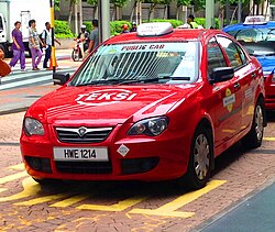 Typical public cab in Kuala Lumpur