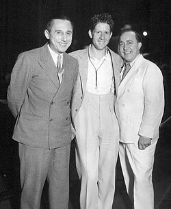 Vallée (center) with Olsen and Johnson, 1932.