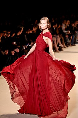 Magdalena Frackowiak in Elie Saab at Paris Fashion Week Fall Winter 2011
