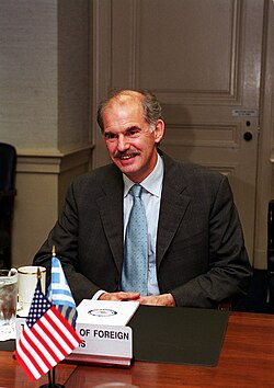 Papandreou in 2001, as Minister of Foreign Affairs