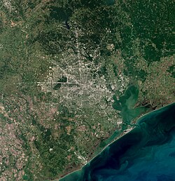 Satellite image of Houston, 2020