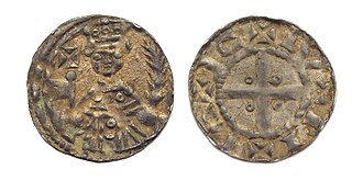 Penny or denier with Emperor Frederick I Barbarossa, struck in Nijmegen