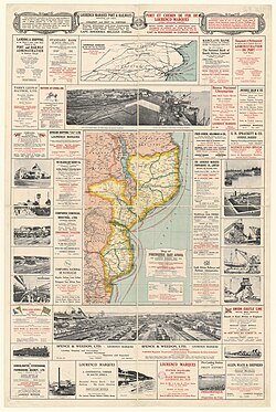 Map of Portuguese East Africa, published and presented by The Lourenço Marques Port and Railways Administration, 1931.