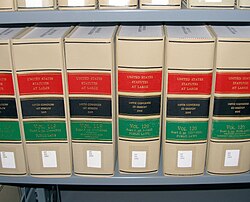 A few volumes of the Statutes at Large